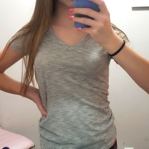 Mossimo black and white striped shirt size XS